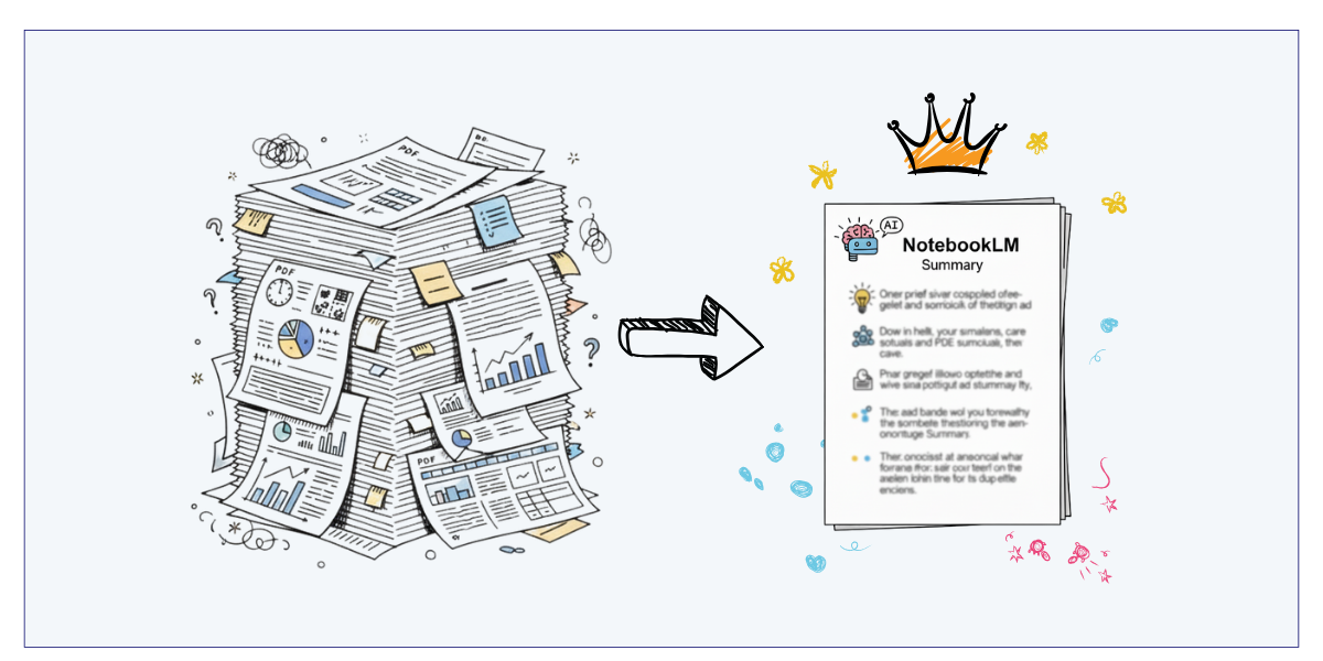 Concept mockup showing AI generating summaries